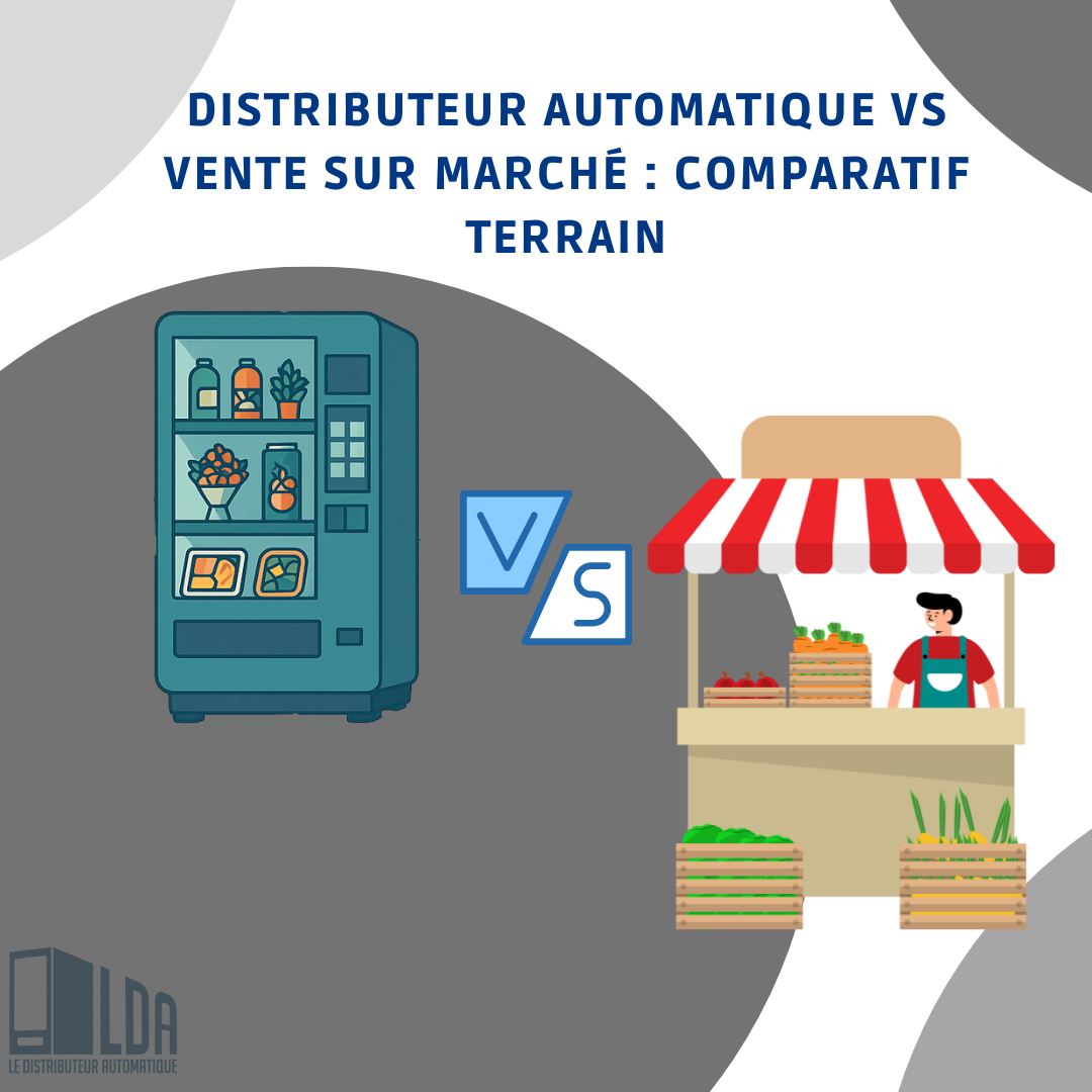 Distributeur automatique VS vente sur marché : comparatif terrain